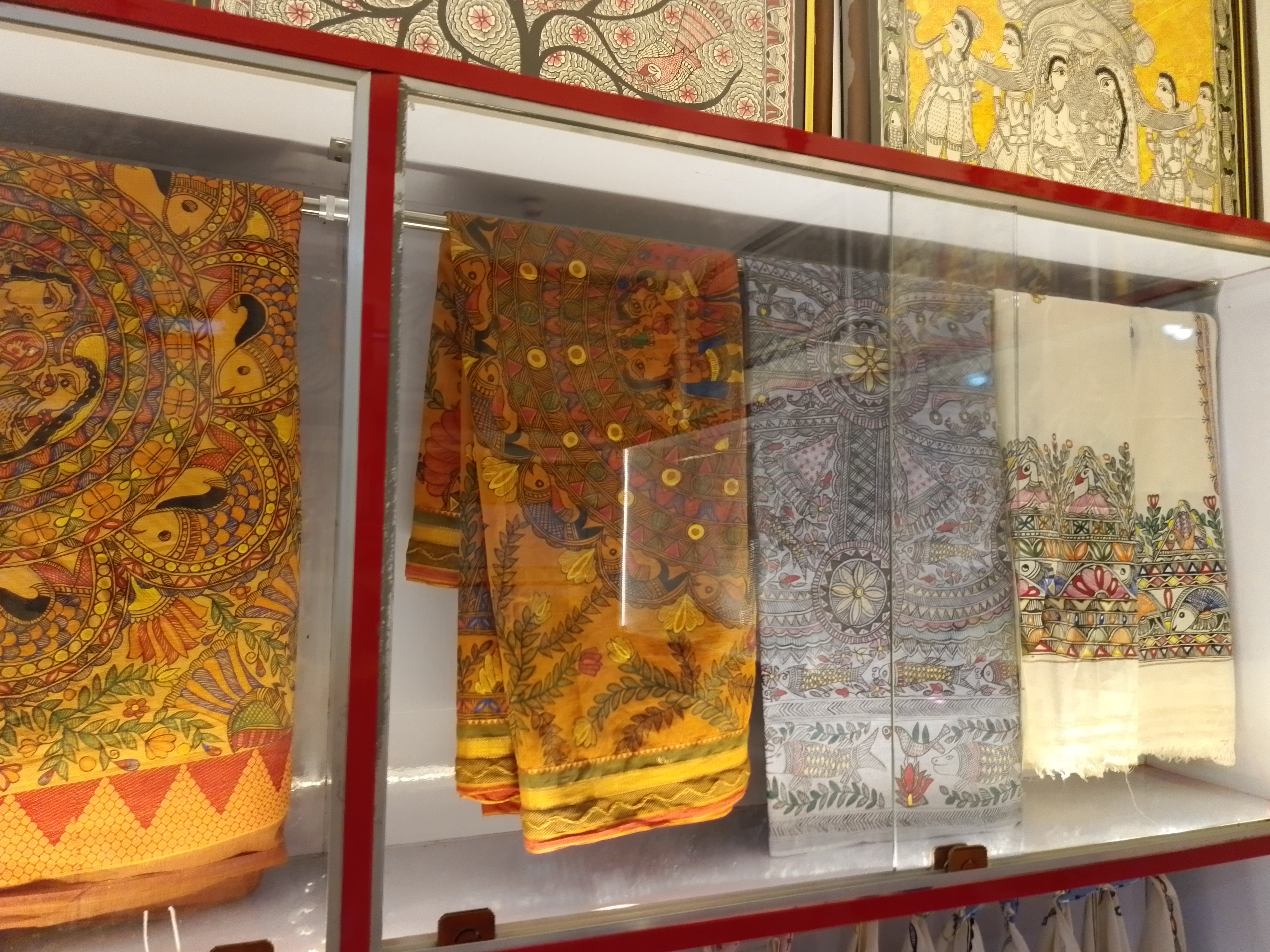 Beautiful mithila panting Sharee