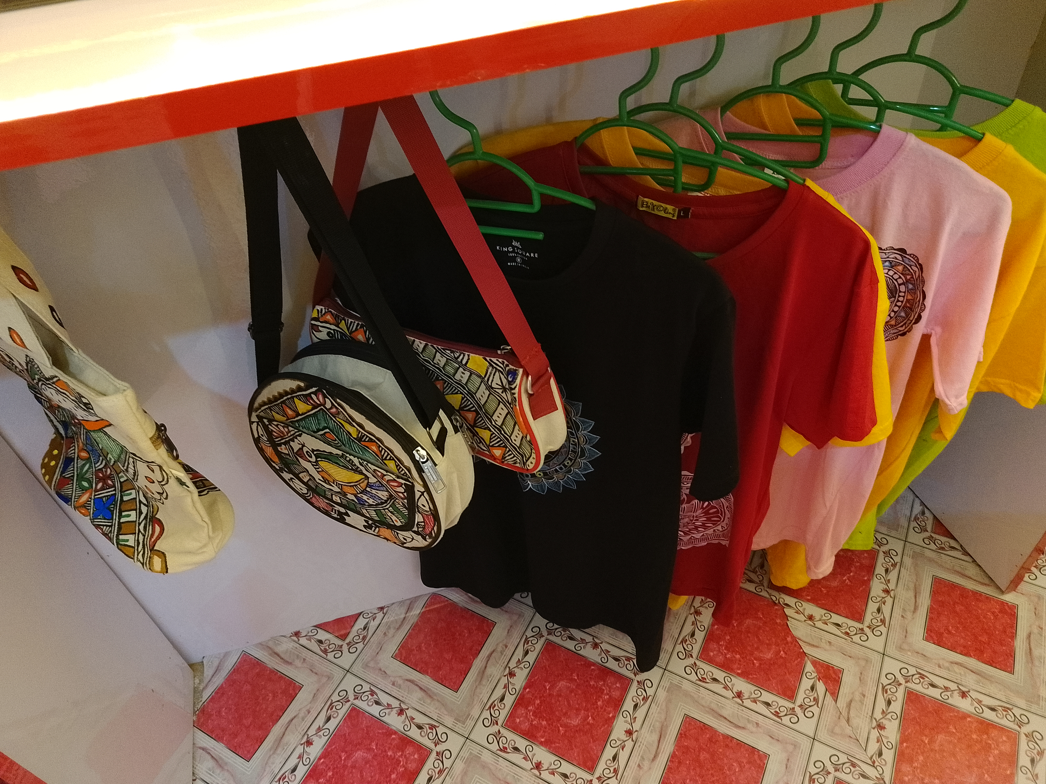 Hand made Mithila panting child bag & vest