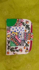 Pure canvas cotton small bag Mithila Panting Art thumbnail