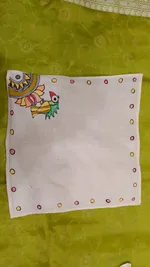 Pure Nepali cotton hanky Mithila panting art 12 thumbnail