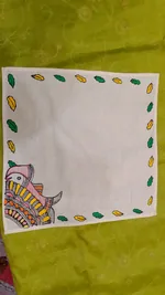 Pure Nepali cotton hanky Mithila panting art 33 thumbnail