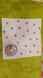 Pure Nepali cotton hanky Mithila panting art 34 thumbnail