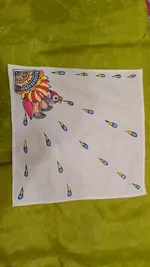 Pure Nepali cotton hanky Mithila panting art 9 thumb 1