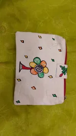 Pure canvas cotton small bag Mithila Panting Art thumb 1