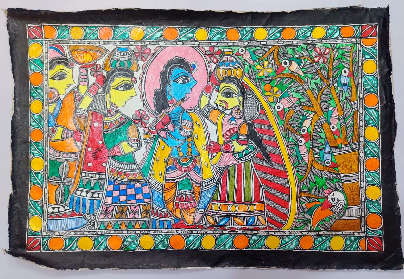 Lord Radha Krishna with gopi